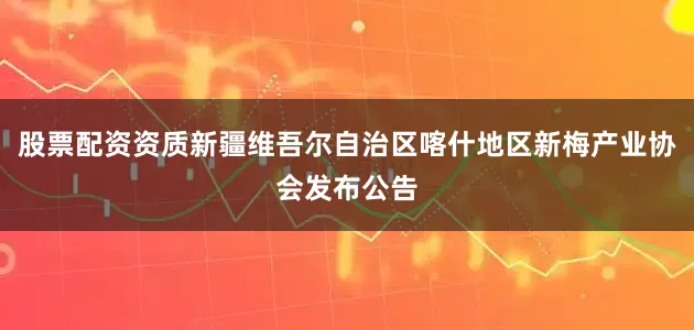 股票配资资质新疆维吾尔自治区喀什地区新梅产业协会发布公告