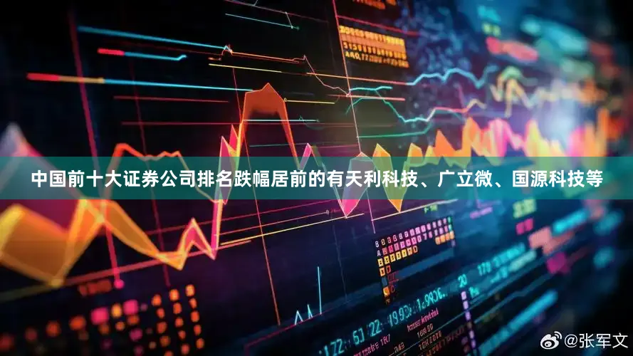 中国前十大证券公司排名跌幅居前的有天利科技、广立微、国源科技等